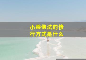 小乘佛法的修行方式是什么