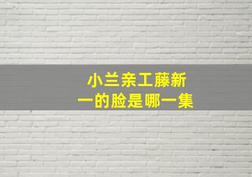 小兰亲工藤新一的脸是哪一集