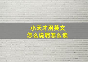 小天才用英文怎么说呢怎么读