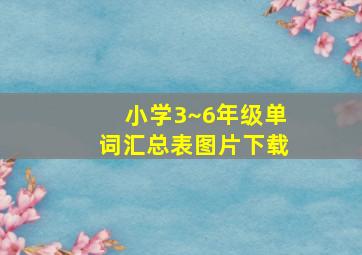 小学3~6年级单词汇总表图片下载