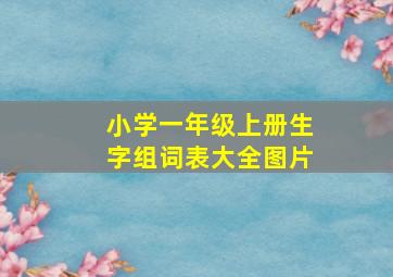 小学一年级上册生字组词表大全图片