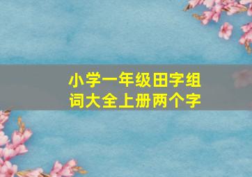 小学一年级田字组词大全上册两个字