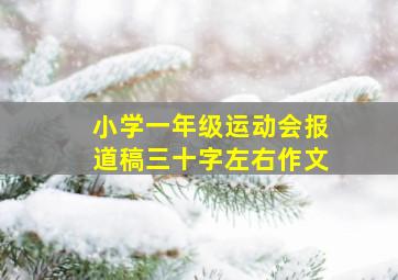 小学一年级运动会报道稿三十字左右作文