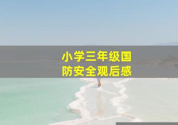 小学三年级国防安全观后感