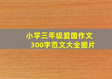 小学三年级爱国作文300字范文大全图片