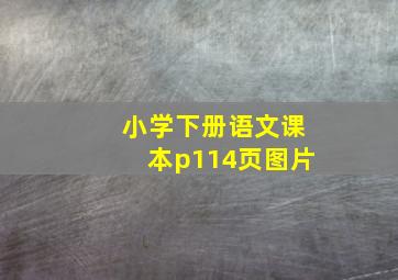 小学下册语文课本p114页图片