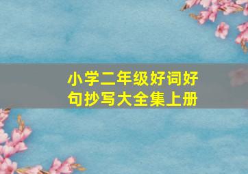 小学二年级好词好句抄写大全集上册