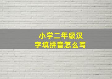 小学二年级汉字填拼音怎么写