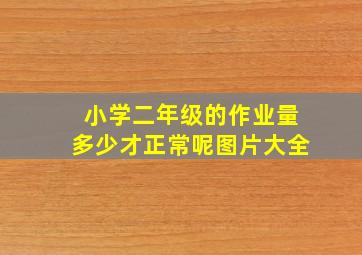 小学二年级的作业量多少才正常呢图片大全