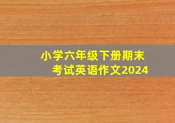 小学六年级下册期末考试英语作文2024