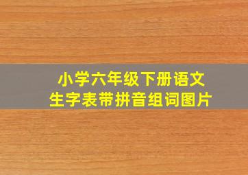 小学六年级下册语文生字表带拼音组词图片