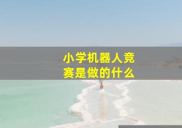 小学机器人竞赛是做的什么