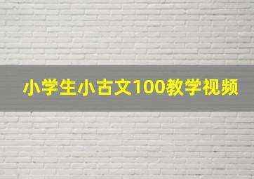 小学生小古文100教学视频