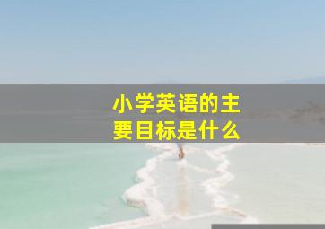 小学英语的主要目标是什么