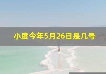 小度今年5月26日是几号