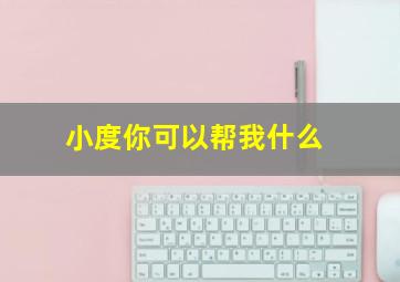 小度你可以帮我什么