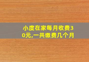 小度在家每月收费30元,一共缴费几个月