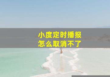 小度定时播报怎么取消不了