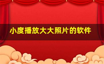 小度播放大大照片的软件