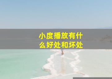 小度播放有什么好处和坏处