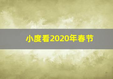 小度看2020年春节