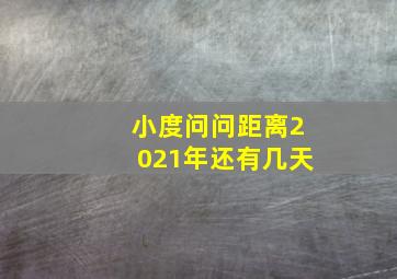 小度问问距离2021年还有几天