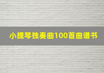 小提琴独奏曲100首曲谱书