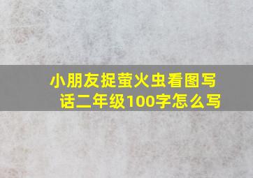 小朋友捉萤火虫看图写话二年级100字怎么写