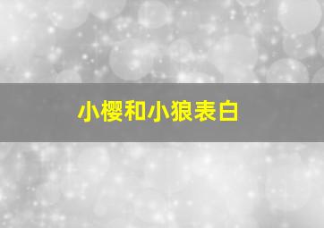 小樱和小狼表白