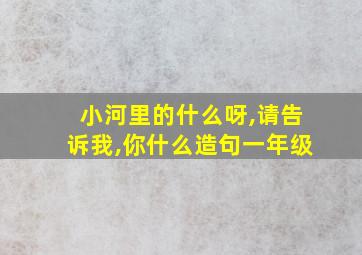 小河里的什么呀,请告诉我,你什么造句一年级