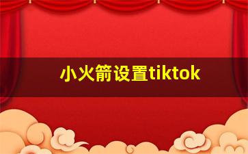 小火箭设置tiktok