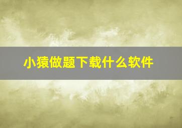 小猿做题下载什么软件