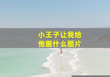 小王子让我给他画什么图片