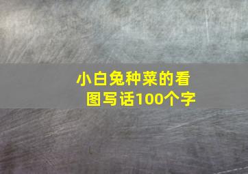 小白兔种菜的看图写话100个字