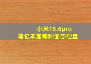 小米15.6pro笔记本加哪种固态硬盘