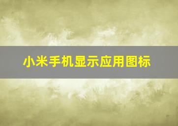 小米手机显示应用图标