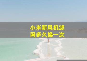 小米新风机滤网多久换一次