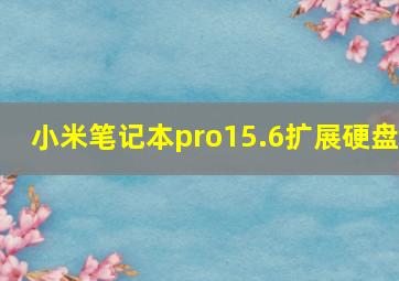 小米笔记本pro15.6扩展硬盘