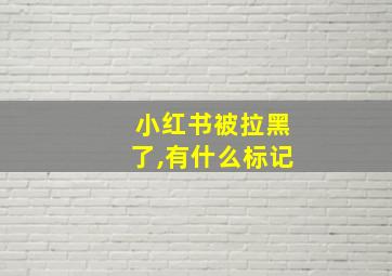 小红书被拉黑了,有什么标记