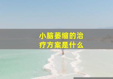 小脑萎缩的治疗方案是什么