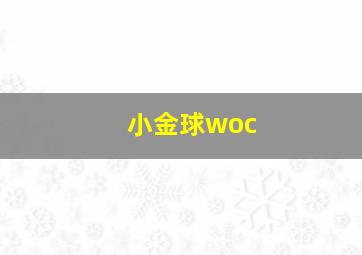 小金球woc