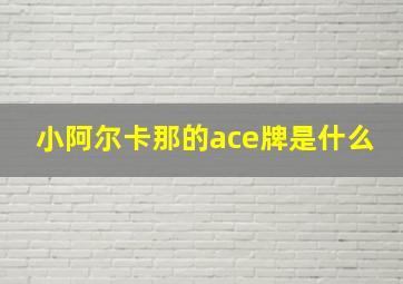 小阿尔卡那的ace牌是什么