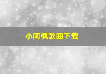 小阿枫歌曲下载