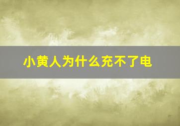 小黄人为什么充不了电