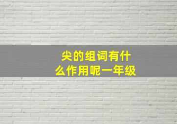 尖的组词有什么作用呢一年级