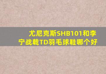 尤尼克斯SHB101和李宁战戟TD羽毛球鞋哪个好