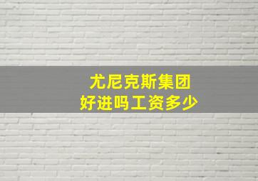 尤尼克斯集团好进吗工资多少