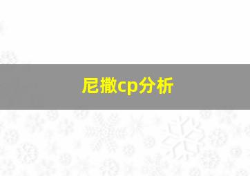 尼撒cp分析