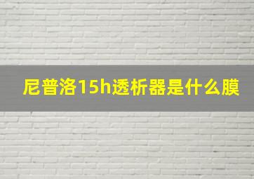 尼普洛15h透析器是什么膜