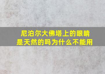 尼泊尔大佛塔上的眼睛是天然的吗为什么不能用